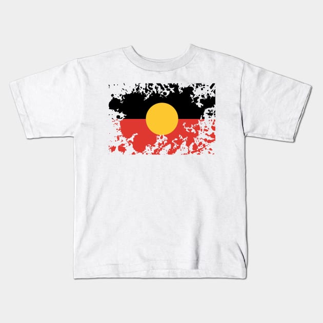 Aboriginal Flag Kids T-Shirt by CF.LAB.DESIGN